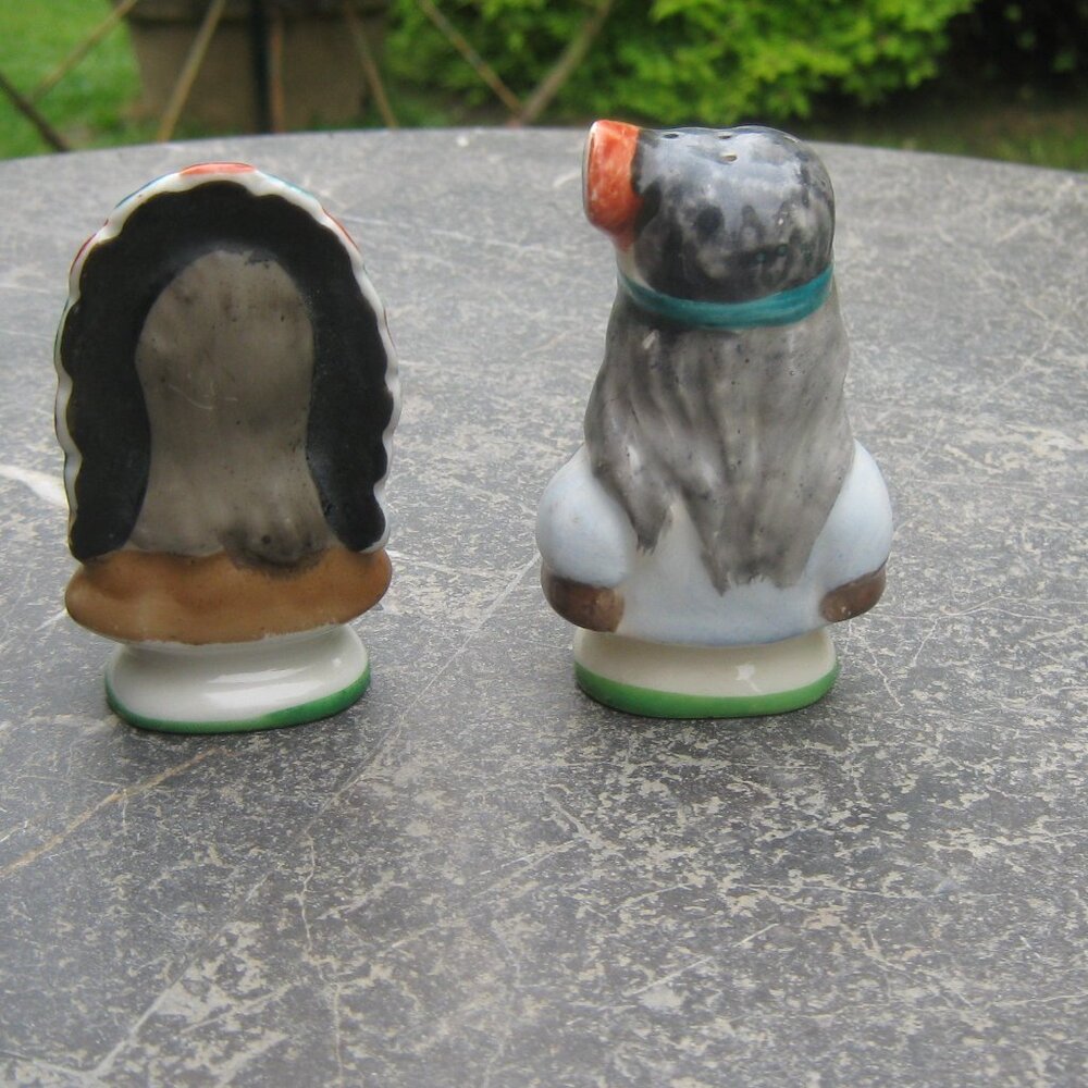 Vintage Native American Chief salt pepper shakers Occupied Japan - Picture 2 of 5